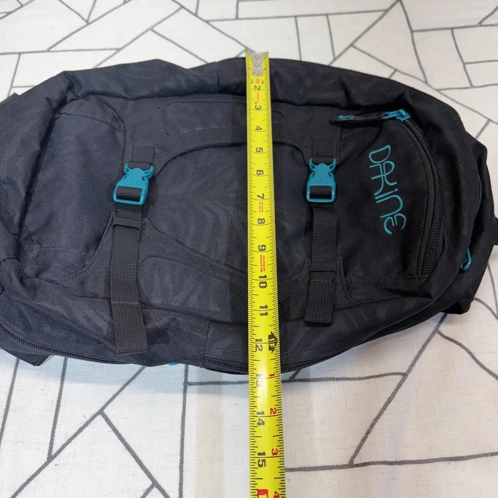 Dakine Mission Backpack One Size Black Teal Tiger Stripe Board Carry Laptop Bag